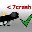 Less than 7 crashes mission B