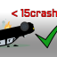 Less than 15 crashes mission C