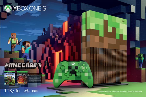 Pre-Order New 'Minecraft' Xbox One S Console & Wireless Controllers | 360 -HQ.COM