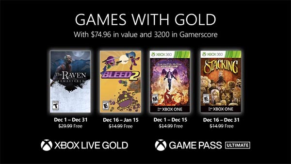 Xbox Games with Gold: Free Game for December 2020