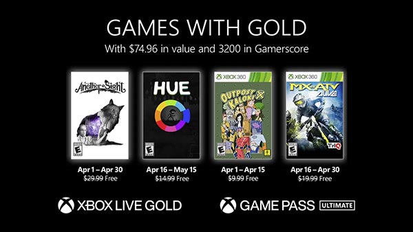 Xbox Games with Gold for April 2022 | 360-HQ.COM