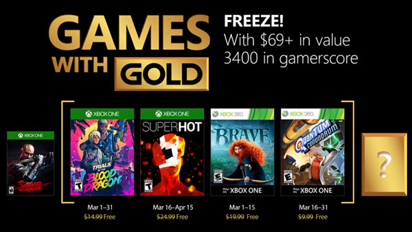 Xbox March 2018 Games with Gold