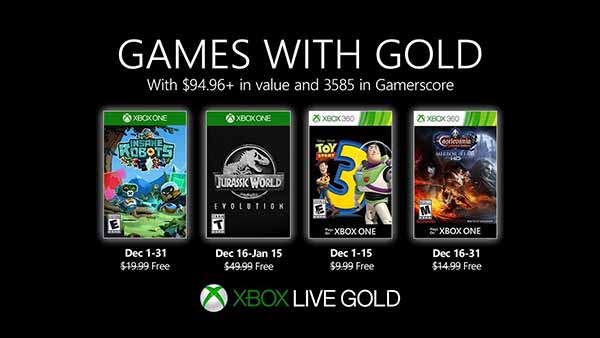 December 2019 Games With Gold for Xbox