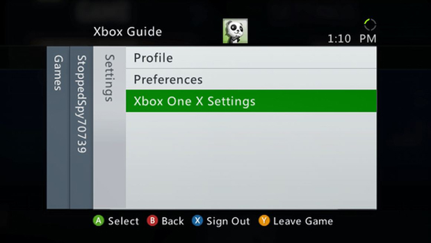 Xbox One X Enhanced Xbox 360 Guide